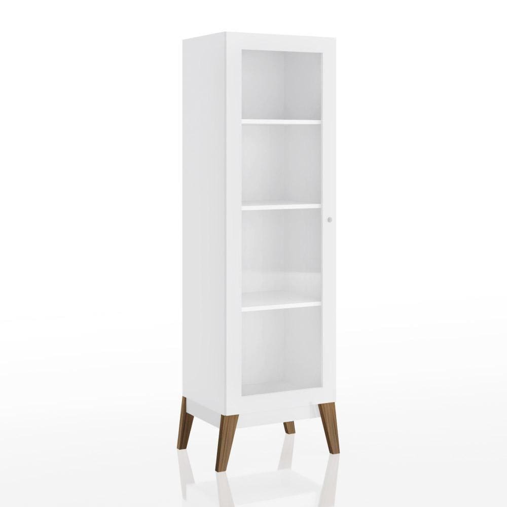 Cristaleira com 1 Porta de Vidro GenialFlex - Branco