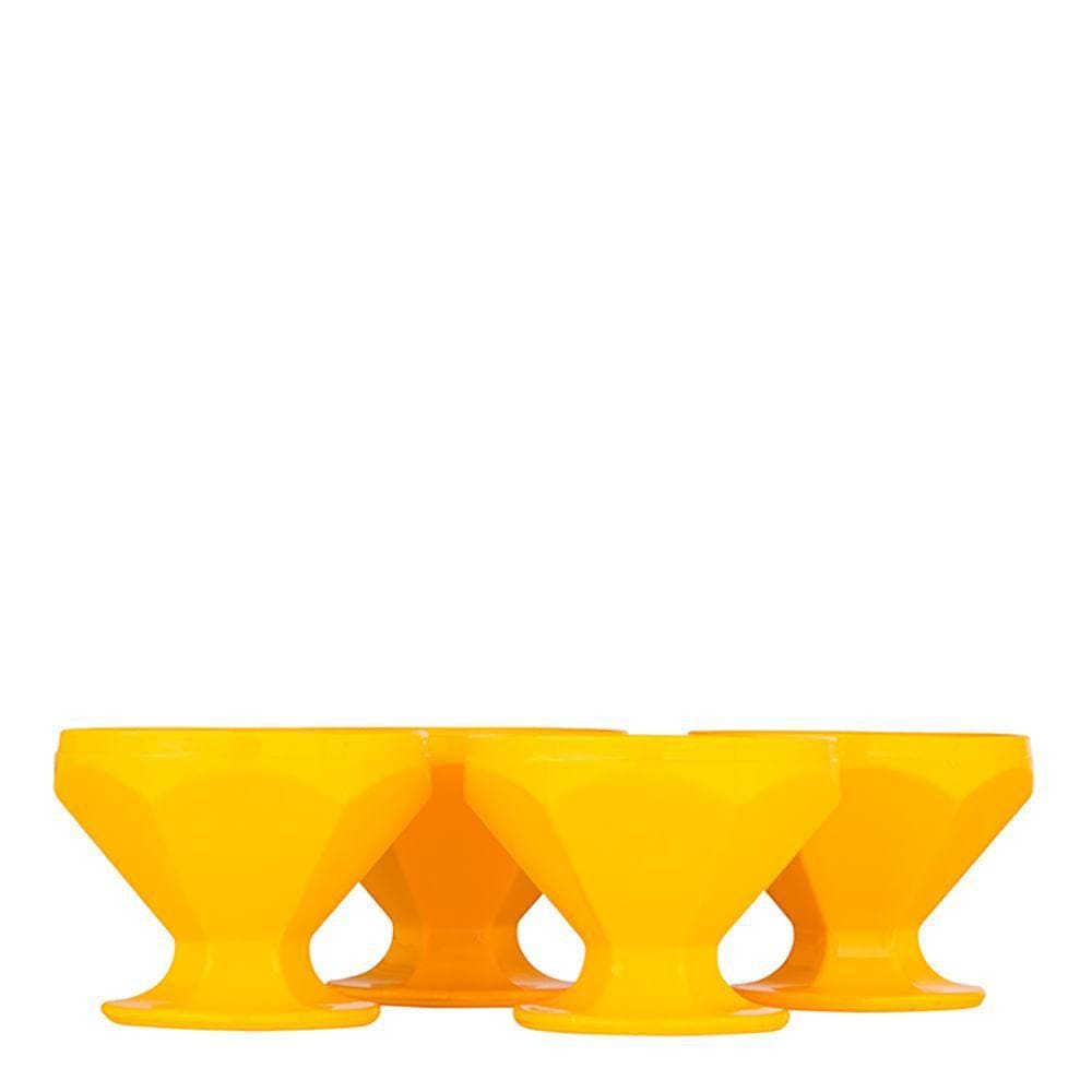Conjunto de Taça de Sobremesa Caribe 150ml 4 Peças Amarelo em Polipropileno Linha Tropical VEM