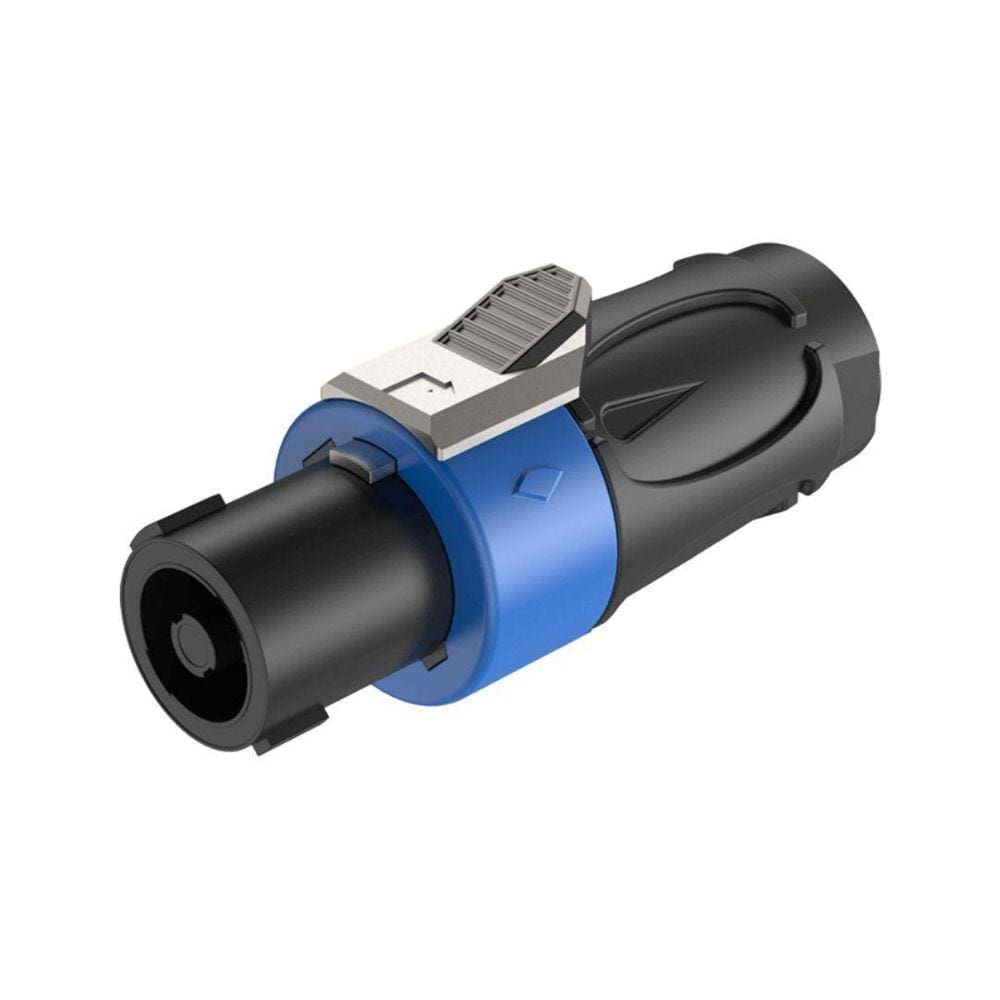 Conector Speakon Profissional Preto E Azul Roxtone Rs4F-N-Bu