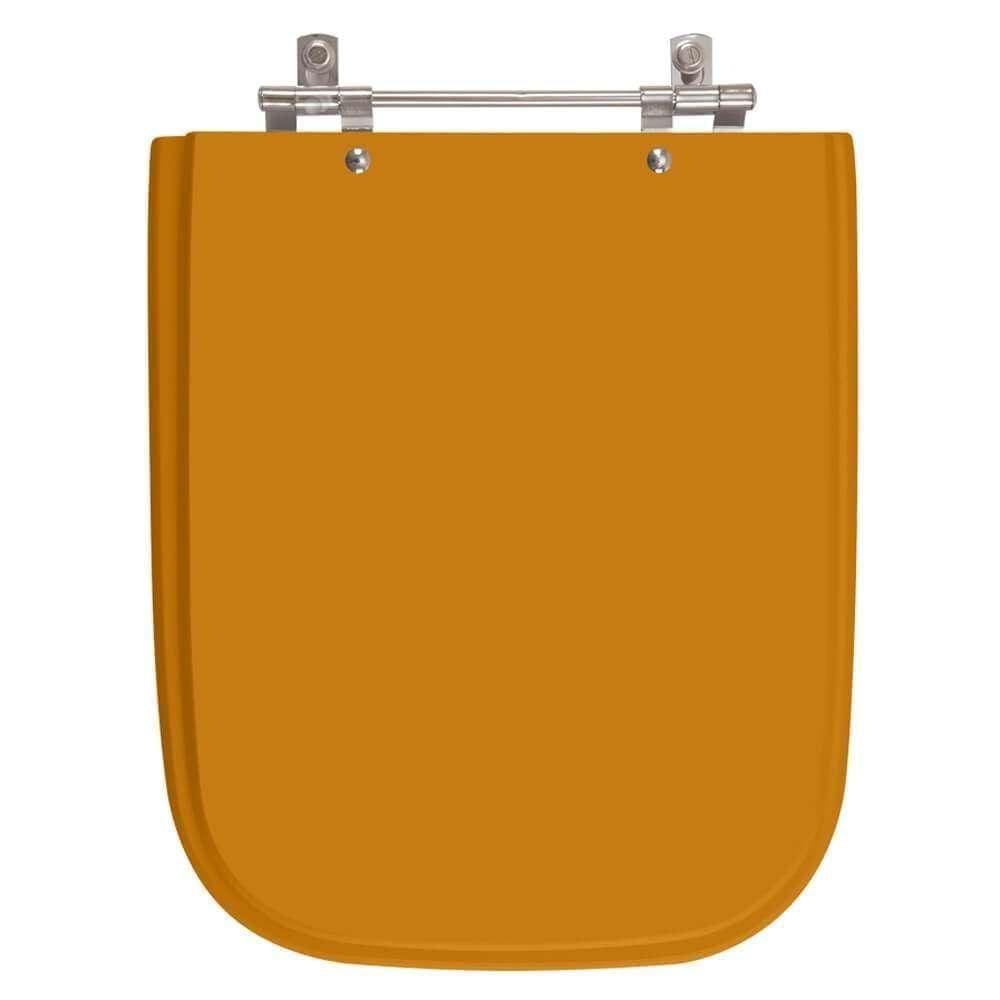 Assento Sanitario Poliester Tivoli Laranja Para Vaso Ideal Standard