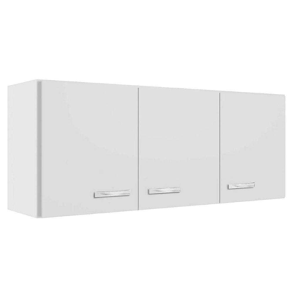 Armário Aéreo 3 Portas 120cm Evidencia Cor Branco