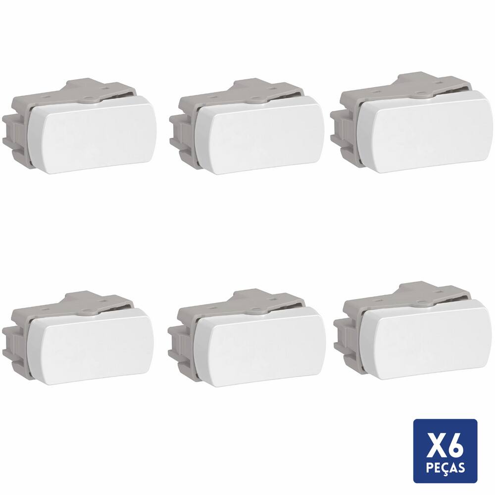 Kit 6 Modulo Interruptor Intermediario 10A Miluz Schneider