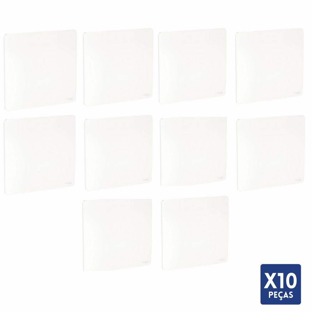 Kit 10 Placa 4X4 Cega Branca Orion S730200004 Schneider