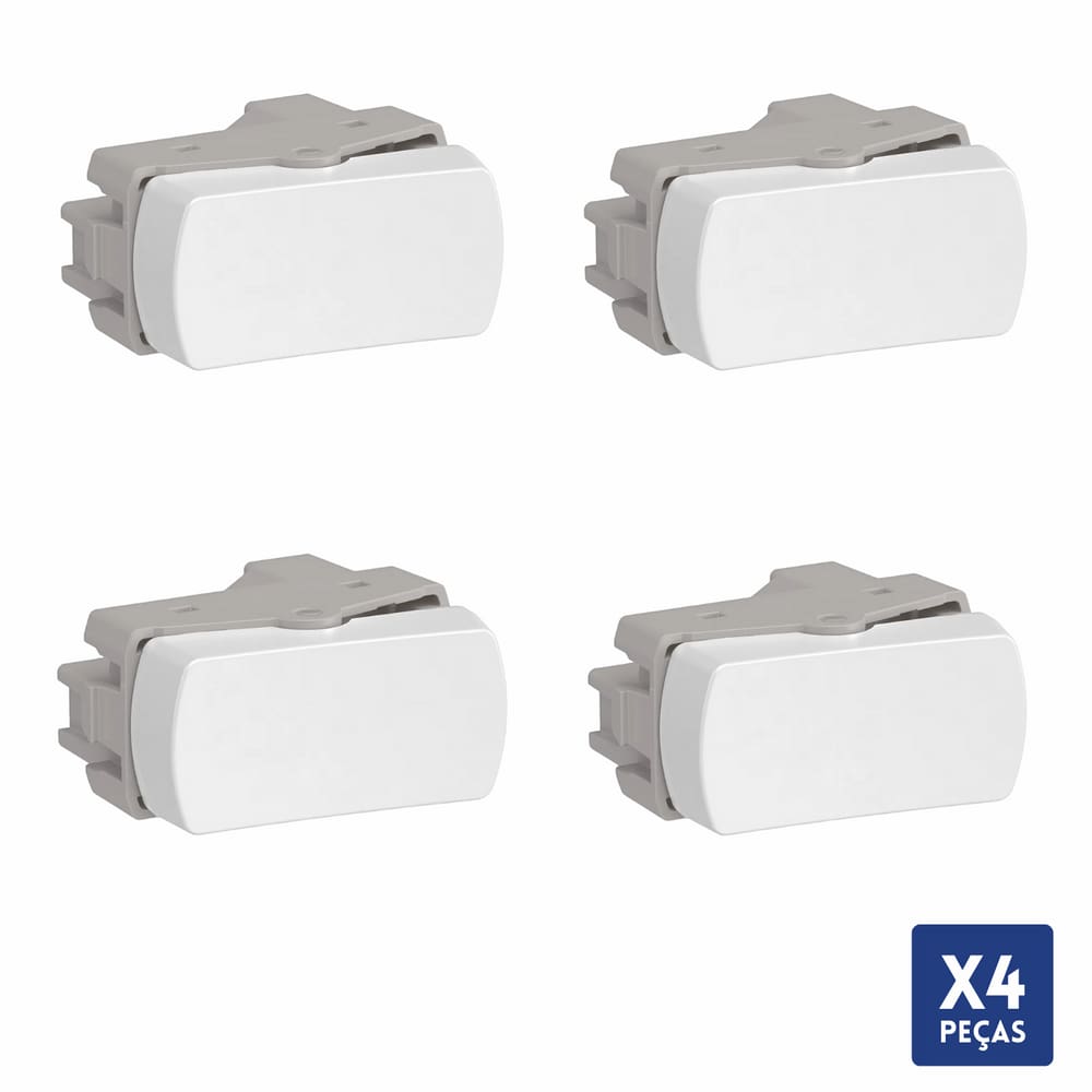 Kit 4 Modulo Interruptor Intermediario 10A Miluz Schneider