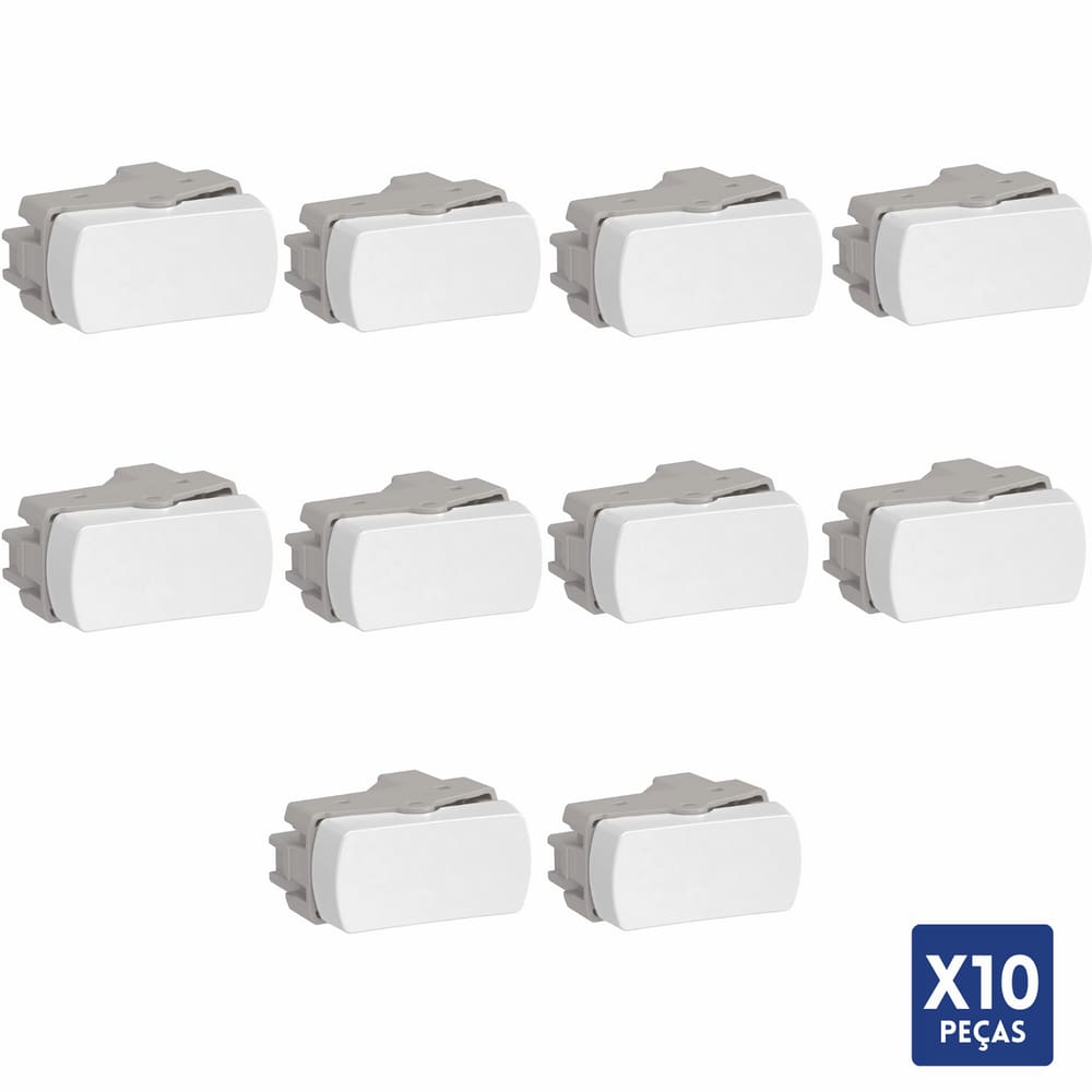 Kit 10 Modulo Interruptor Intermediario 10A Miluz Schneider