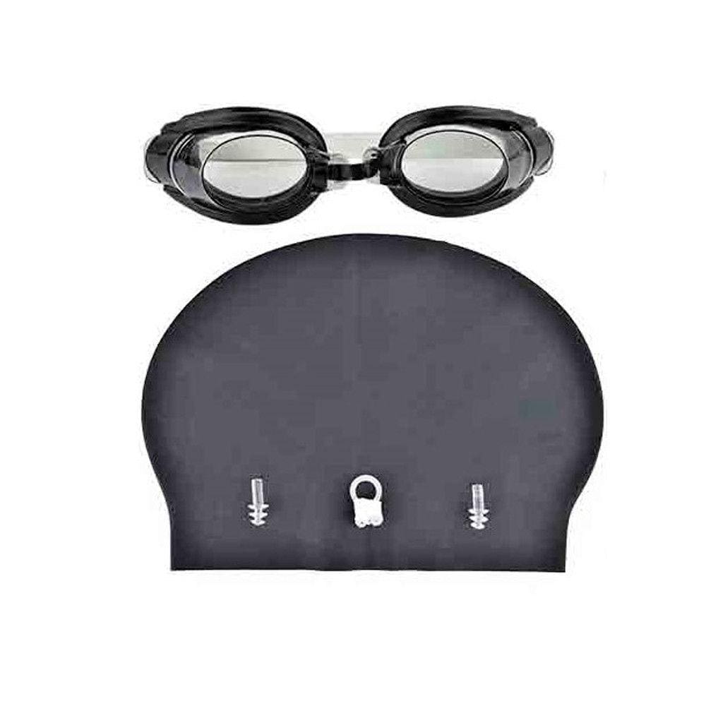 Kit Natação com Óculos, Touca, Protetor Nasal e de Ouvido