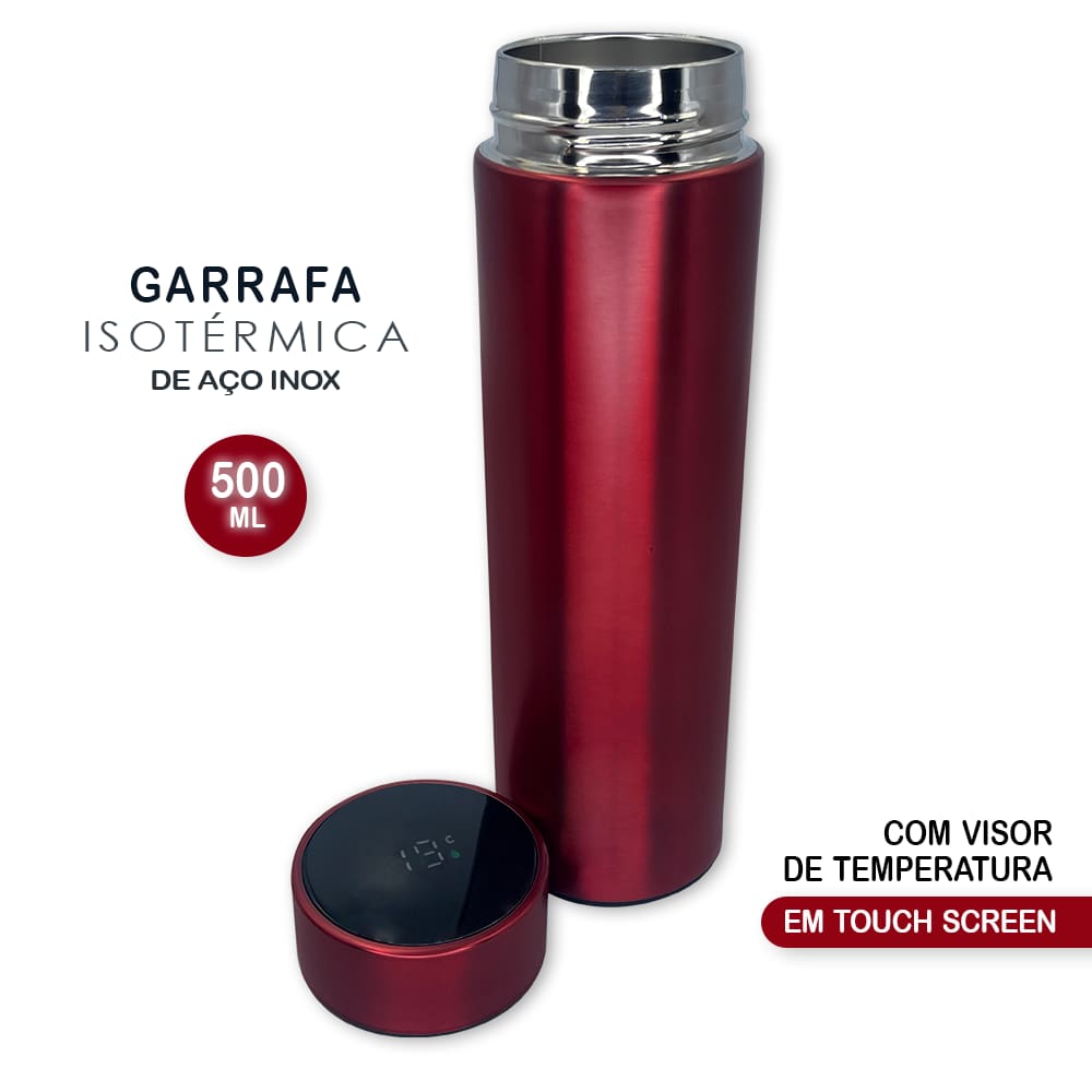 Garrafa Térmica com Termômetro Digital 500ml