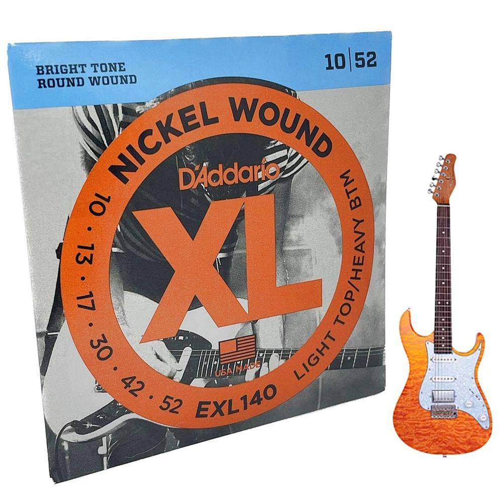 Jogo de Cordas 010 D`Addario para Guitarra EXL 140 Nickel Wound
