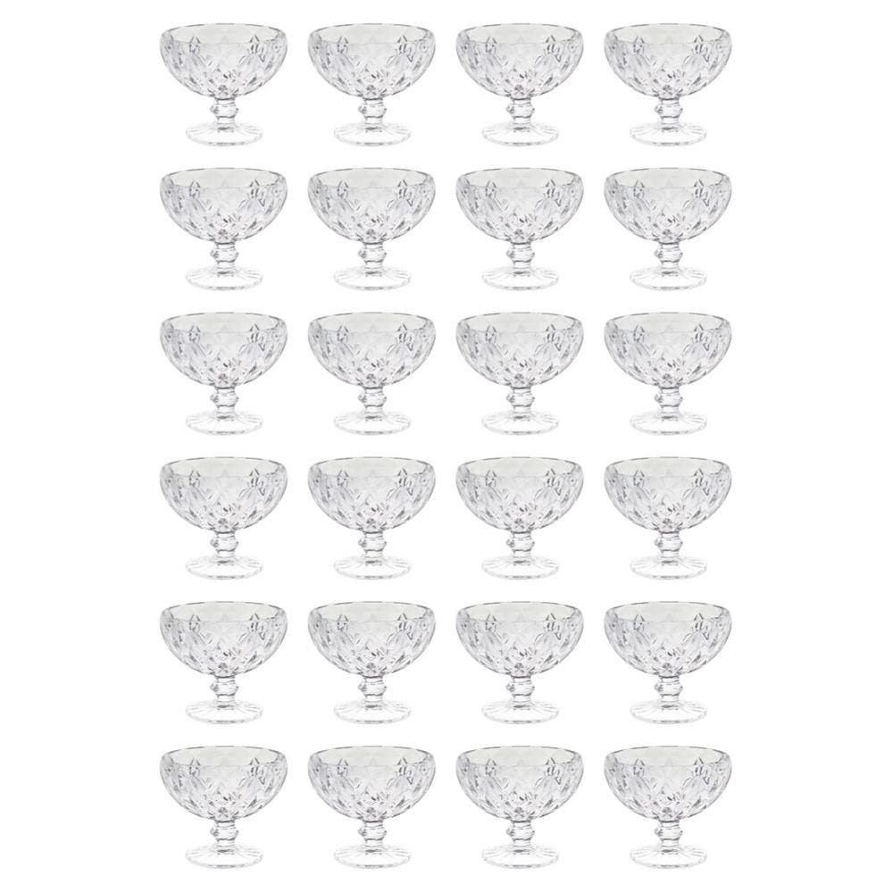 Taças P/Sobremesa Moderna 335mL Transparente Diamante - 24un