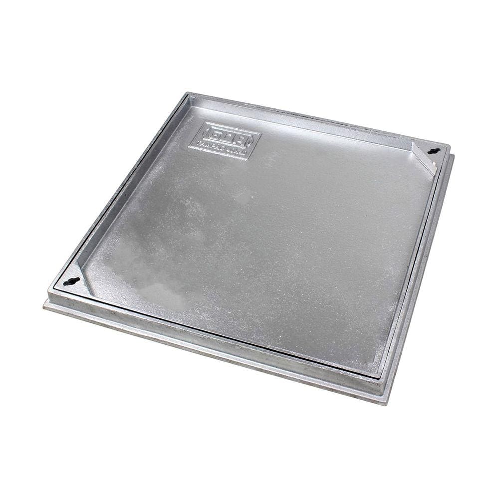 Tampa Tampão Chão Alumínio Fundido Simples Rebaixado 30x30cm