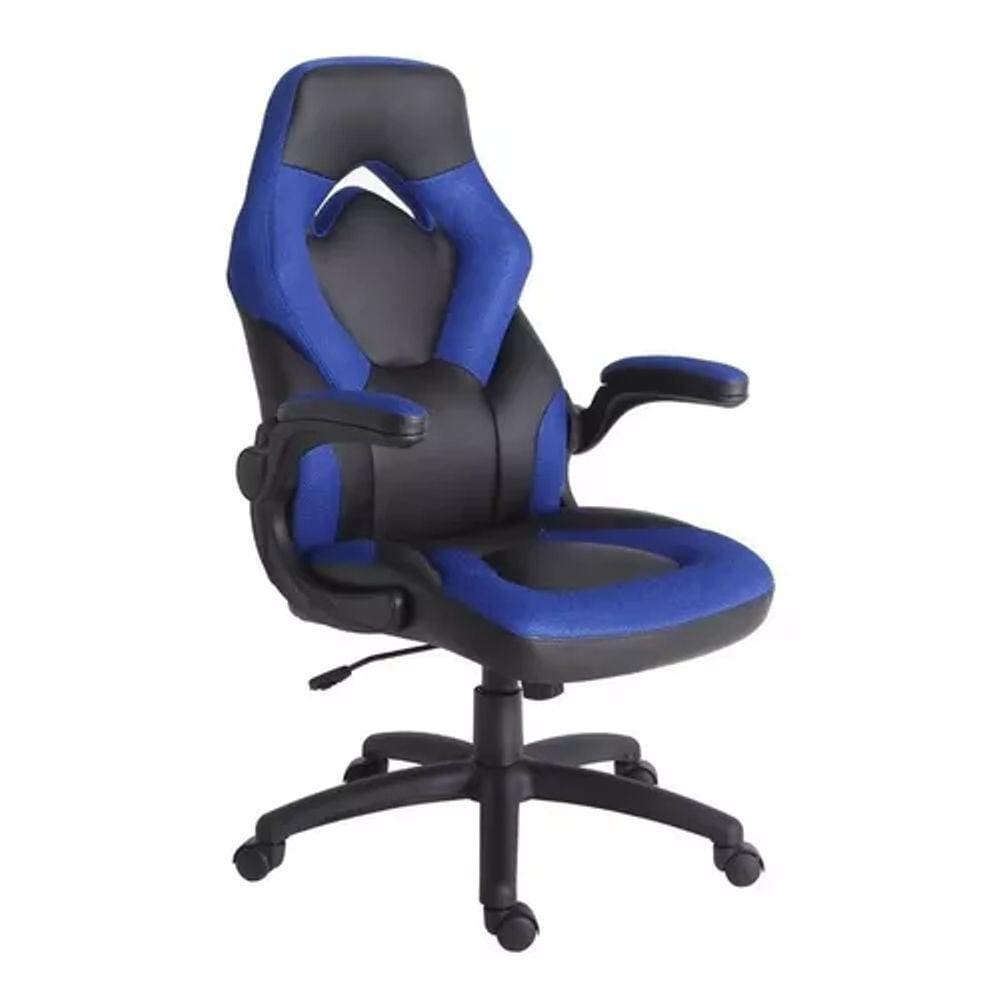 Cadeira Gamer Tela Mesh Até 100kg Azul 113x70x63cm