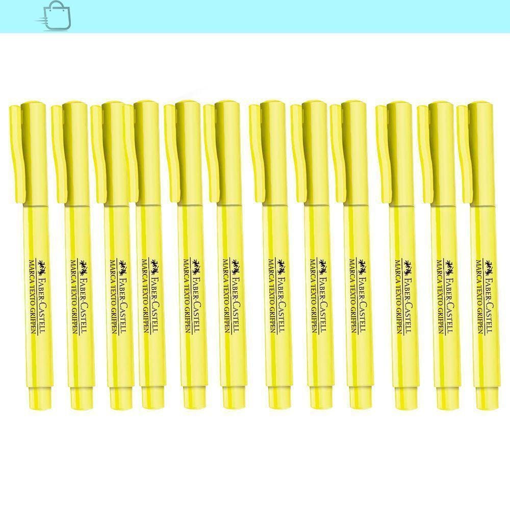 Marca Texto Superfluorescente Faber-Castell 12un Cor:Amarela