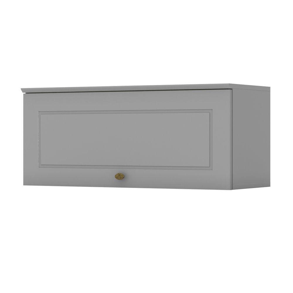 Armário Aéreo 01 Porta Basculante Americana Cinza Henn