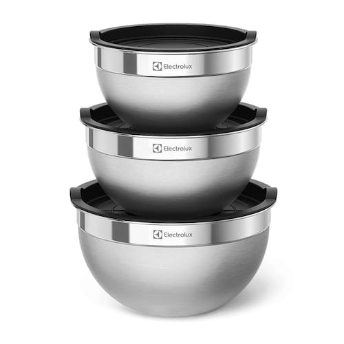 imagem-Conjunto de Bowls Tigelas de Inox com Tampa Plástica - Electrolux