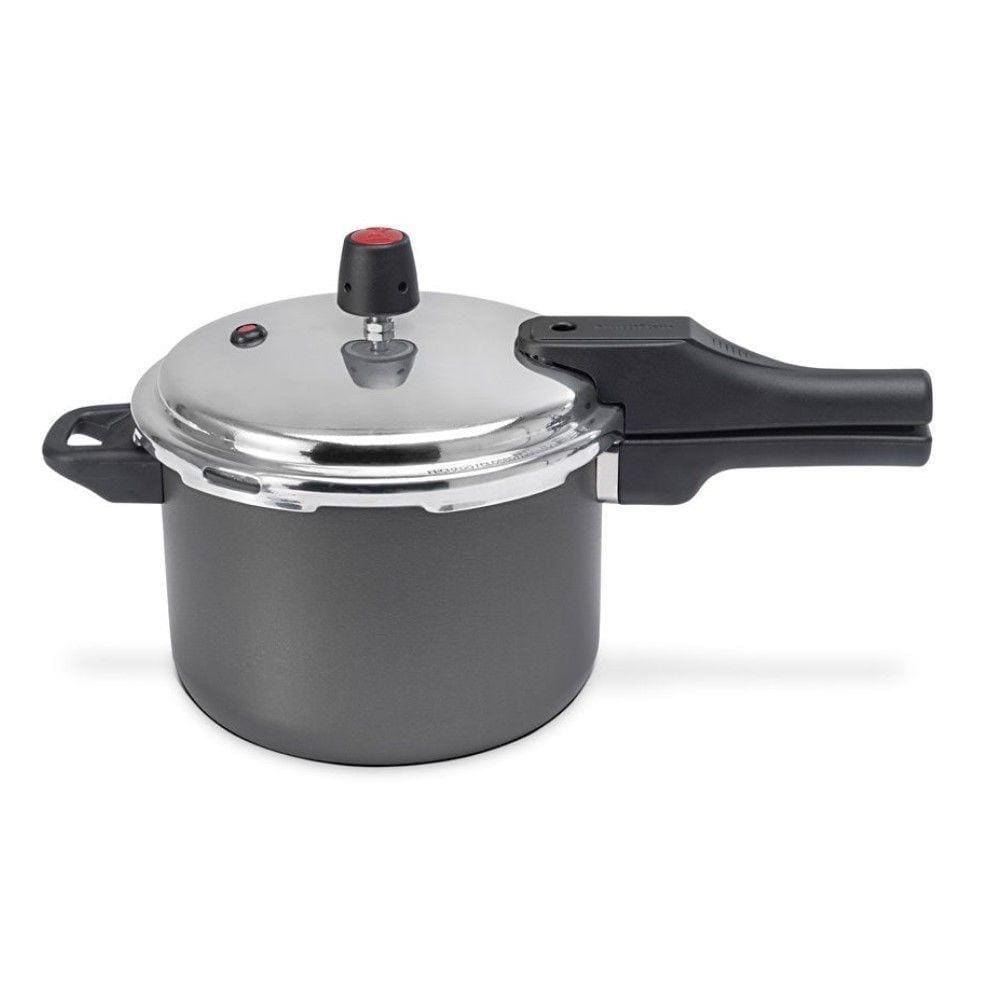 Panela De Pressão Indução Grafite 20 Cm 4,5 L Em Alumínio Com Revestimento Interno Antiaderente