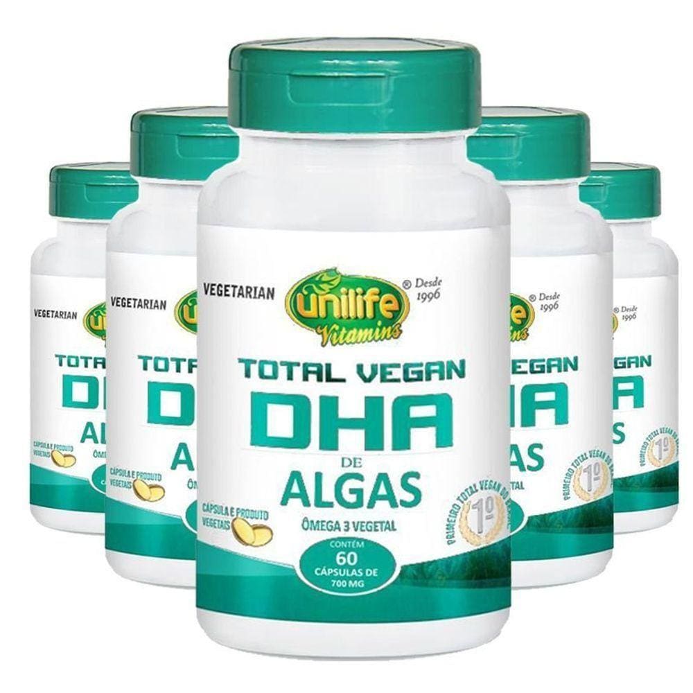 Kit 5 Dha Total Vegan 60cap