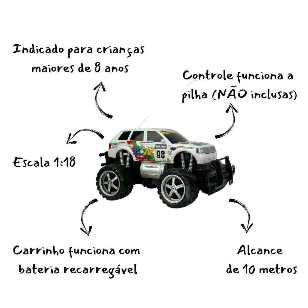 Carro Infantil De Controle Remoto Giant Four Wheeler Pickup Cor Azul