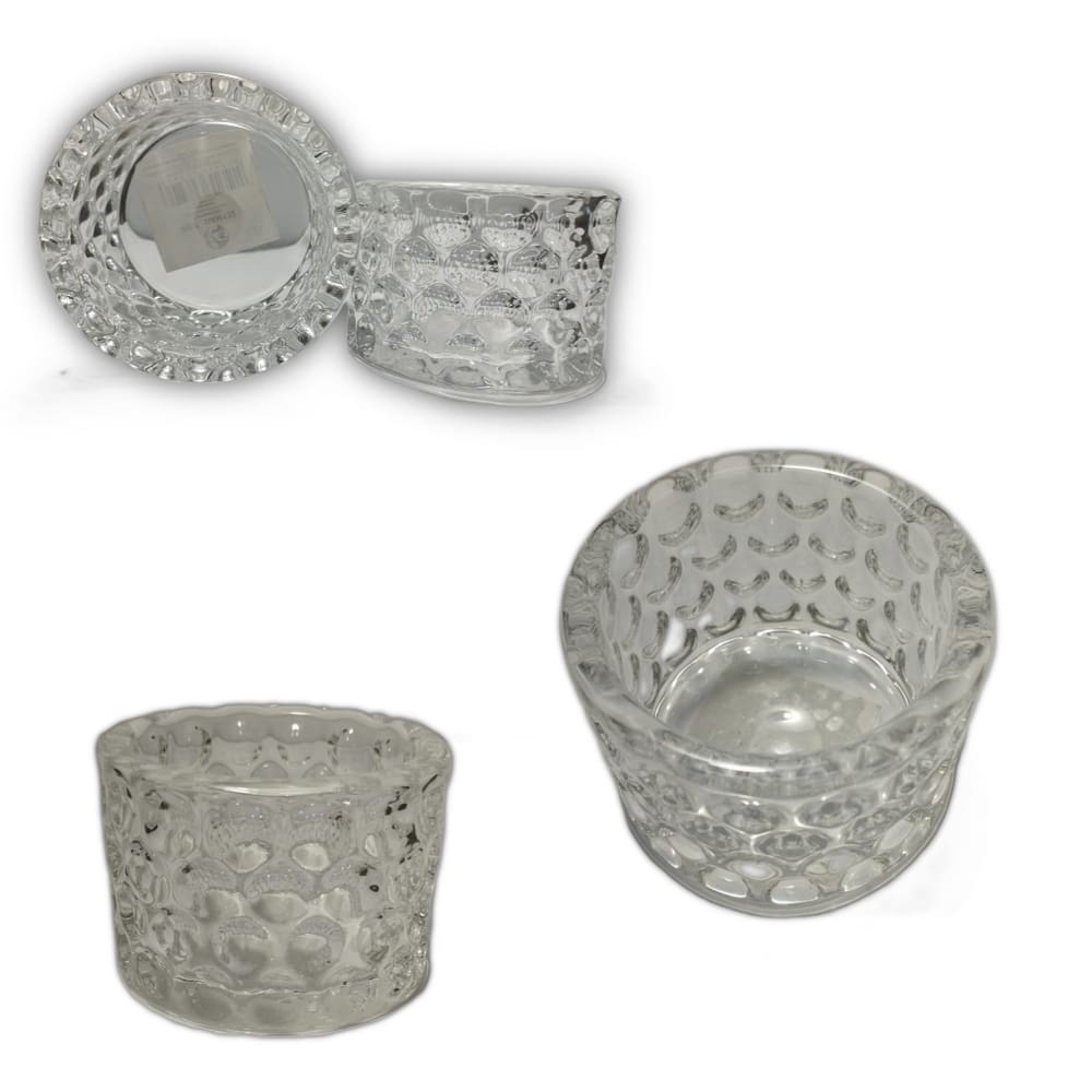 Porta Vela de Vidro Crystal 8x5 cm