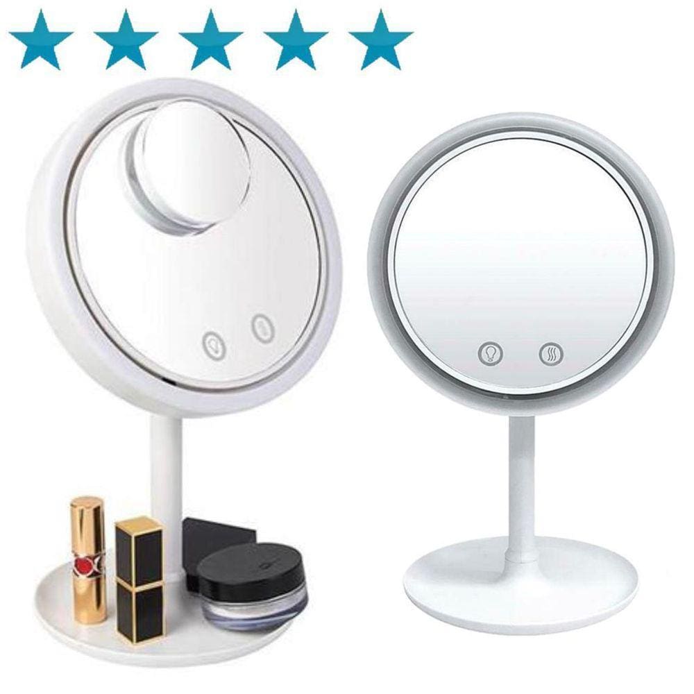 Espelho Com Led E Vento Iluminação Para Make Seca Maquiagem