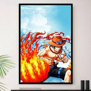 Quadro One Piece Anime Abertura Decorativo A4 23x33cm em Promoção