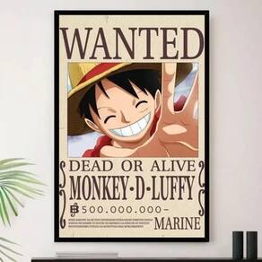 Quadro One Piece Anime Abertura Decorativo A4 23x33cm em Promoção