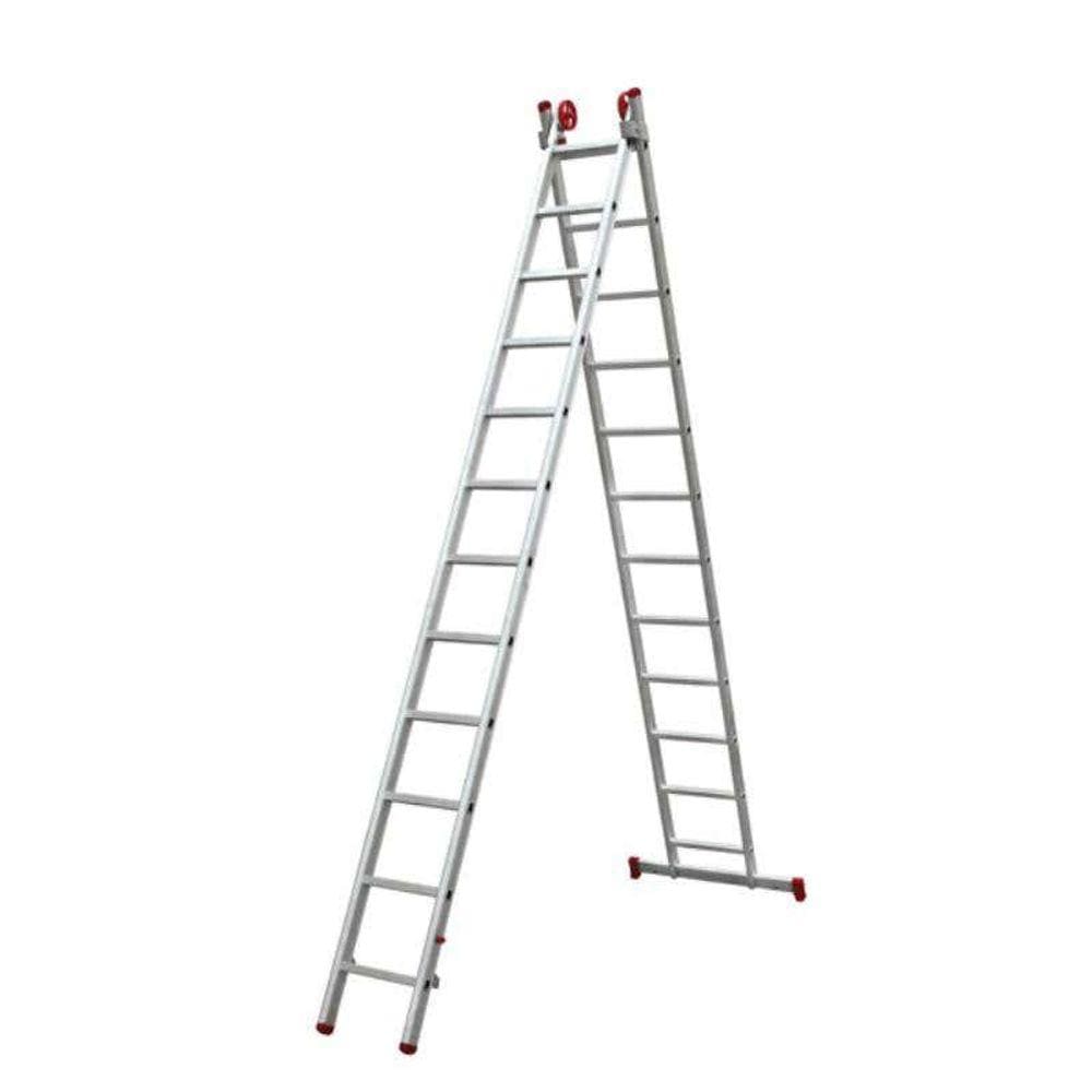 Escada Extensiva de Alumínio 12 x 2 Degraus 3.52 x 6.12 MT EVALD