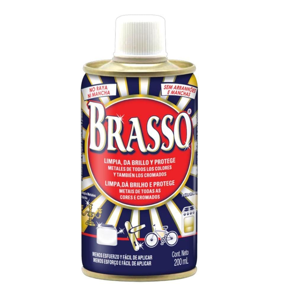 Polidor de Metais Liquido Brasso da Brilho e Protege 200ml