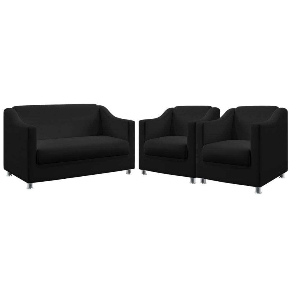 Kit Poltrona Namoradeira e 2 Poltronas Alya Z-005 Aradecor