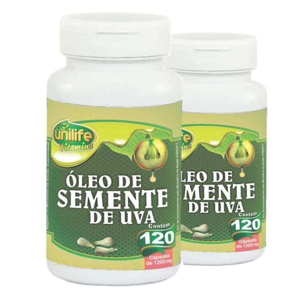 Kit 2 Óleo De Semente De Uva 1200Mg 120cap
