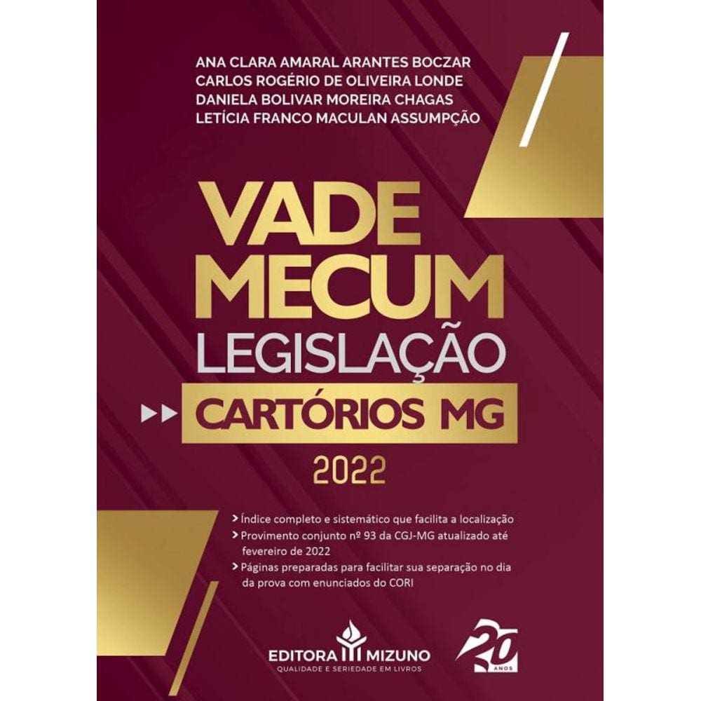 Vade Mecum de Legislação Cartórios / MG