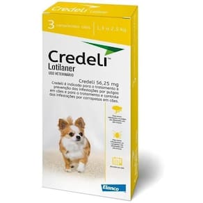 Antipulgas Carrapatos Credeli 03 Comprimido Caes 1,3 A 2,5kg