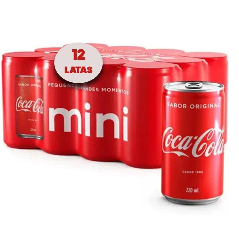 Refrigerante Coca Cola  Lata 220Ml  12 Latas