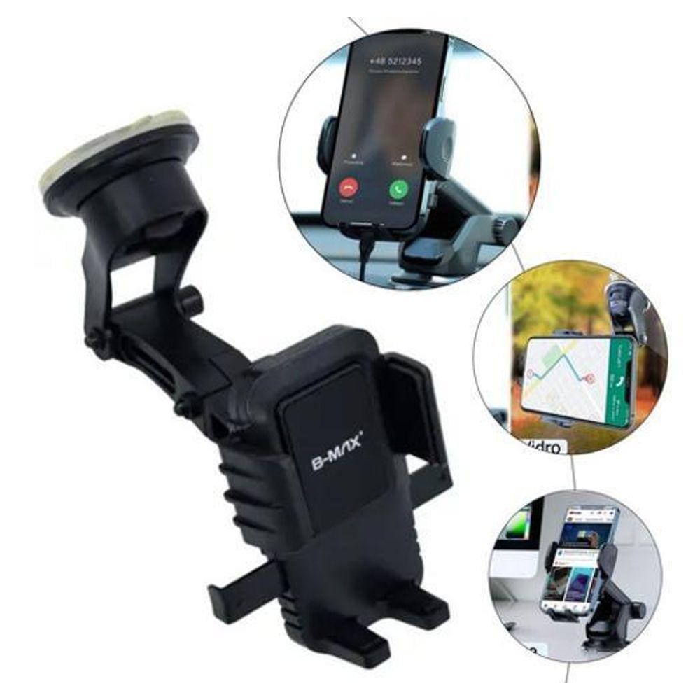 Suporte Celular Veicular Trava Automática Vidro Painel Carro