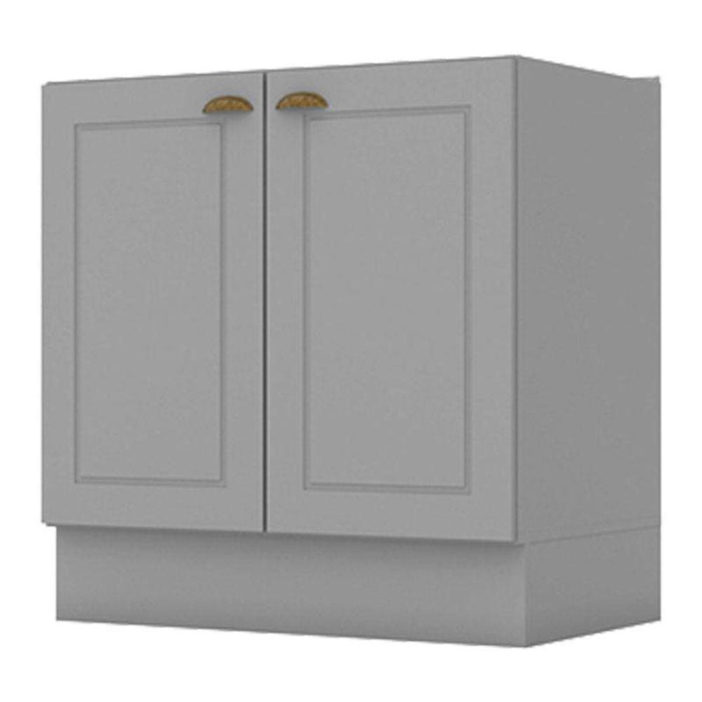 Balcão 2 Portas 80 cm Americana Cinza - Henn