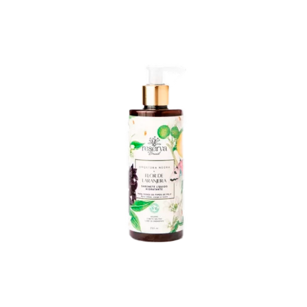 Sabonete Líquido Vegano Hidratante Orquídea Negra e Flor de Laranjeira 250ml