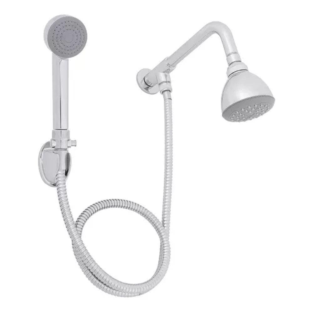 Chuveiro Ducha Cromada Com Chuveirinho Power Splash - Deluxe