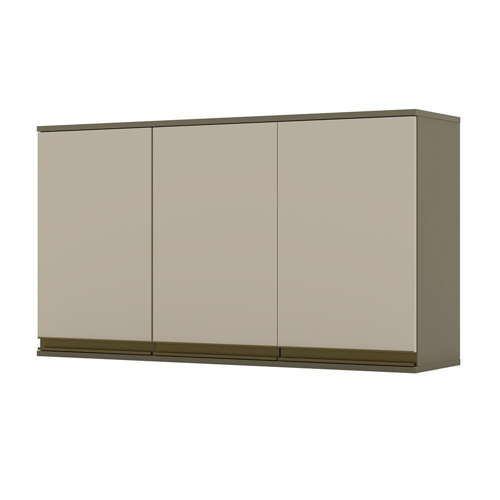 Armário Aéreo 03 Portas 120cm Connect Duna Cristal Henn