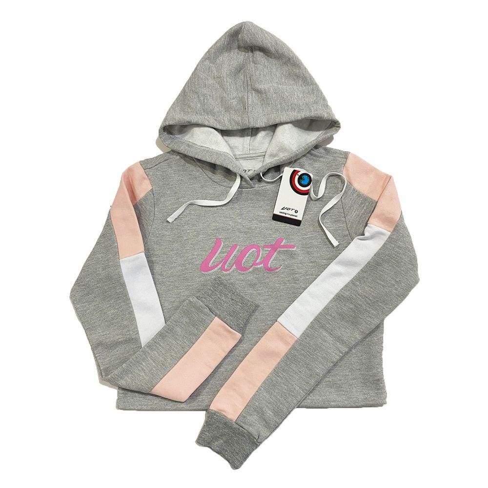 Moletom Feminino UOT Mescla Cinza Orig FJA-0129