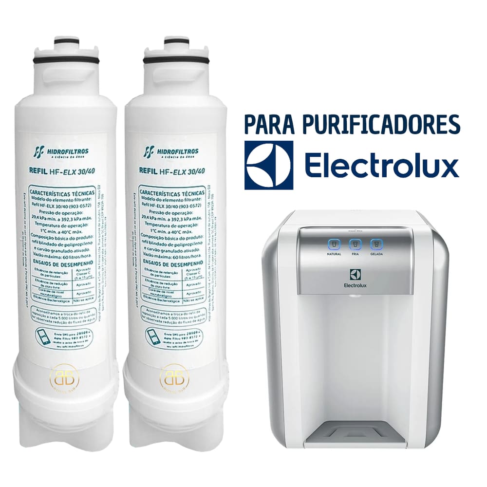 Kit 02 Refil Filtro Electrolux Purificador Água Pe11b Pe11x