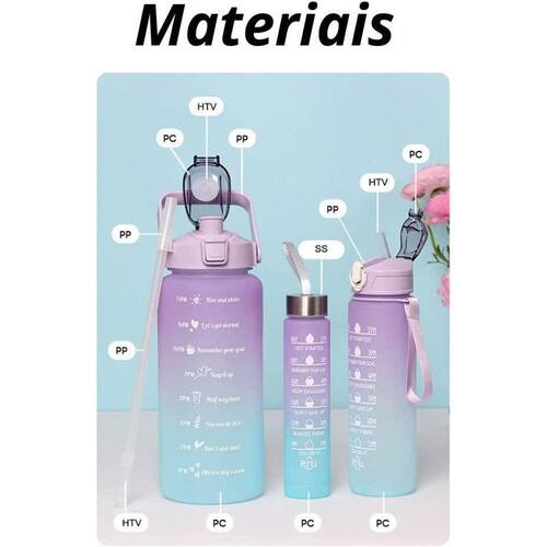 Kit 3 Garrafas 2 Litros 900Ml 500Ml Garrafas | Extra
