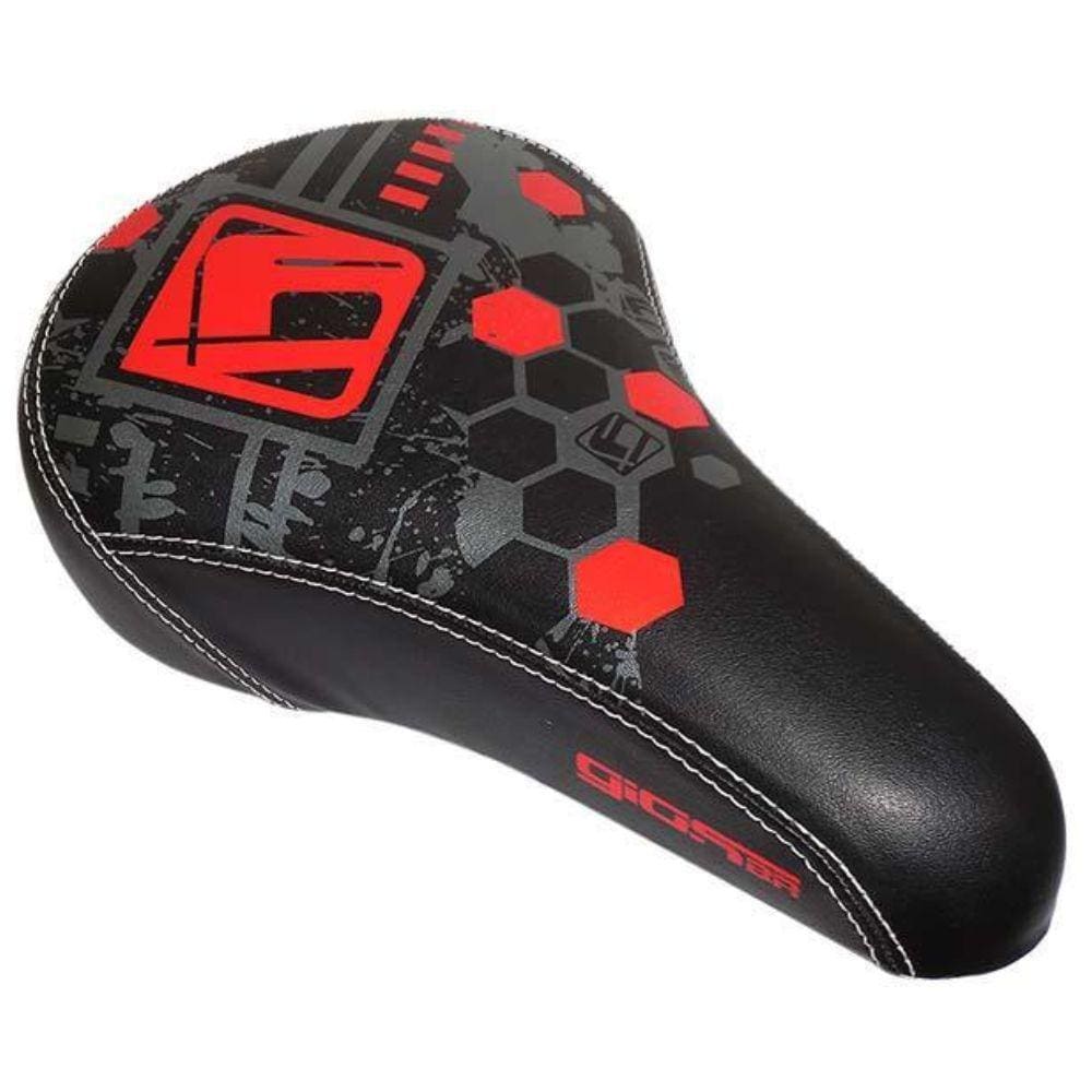 Selim Gios Bmx Sela Bike Bicicleta Preto / Vermelho