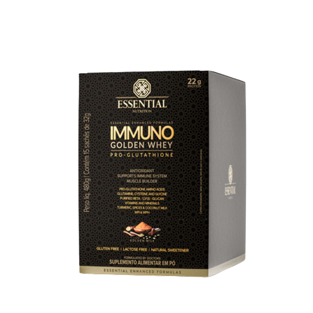 Immuno Whey Pro-glutathione Golden 32g Essential Nutrition 15 Sachês