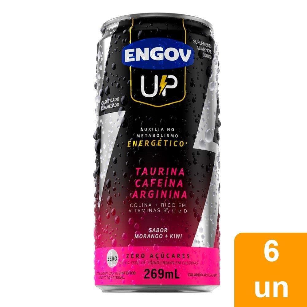 Engov UP Morango e Kiwi Lata 269ml - 6 Unidades