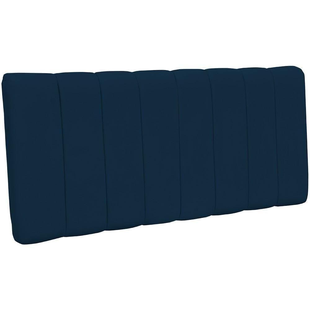 Cabeceira Casal 140cm Dubai W01 Azul Marinho