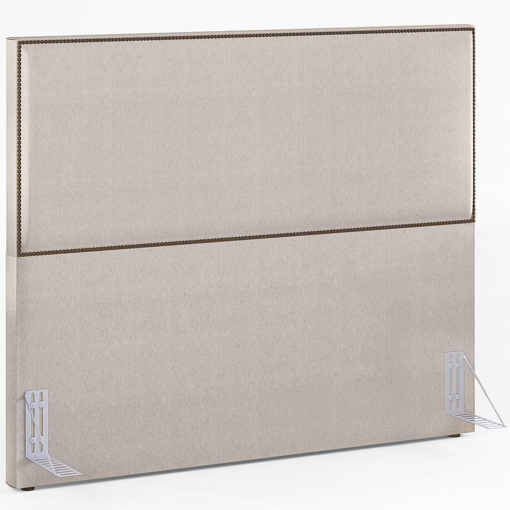 Cabeceira Cama Box Casal Com Tachas 160 Cm Linho Cru