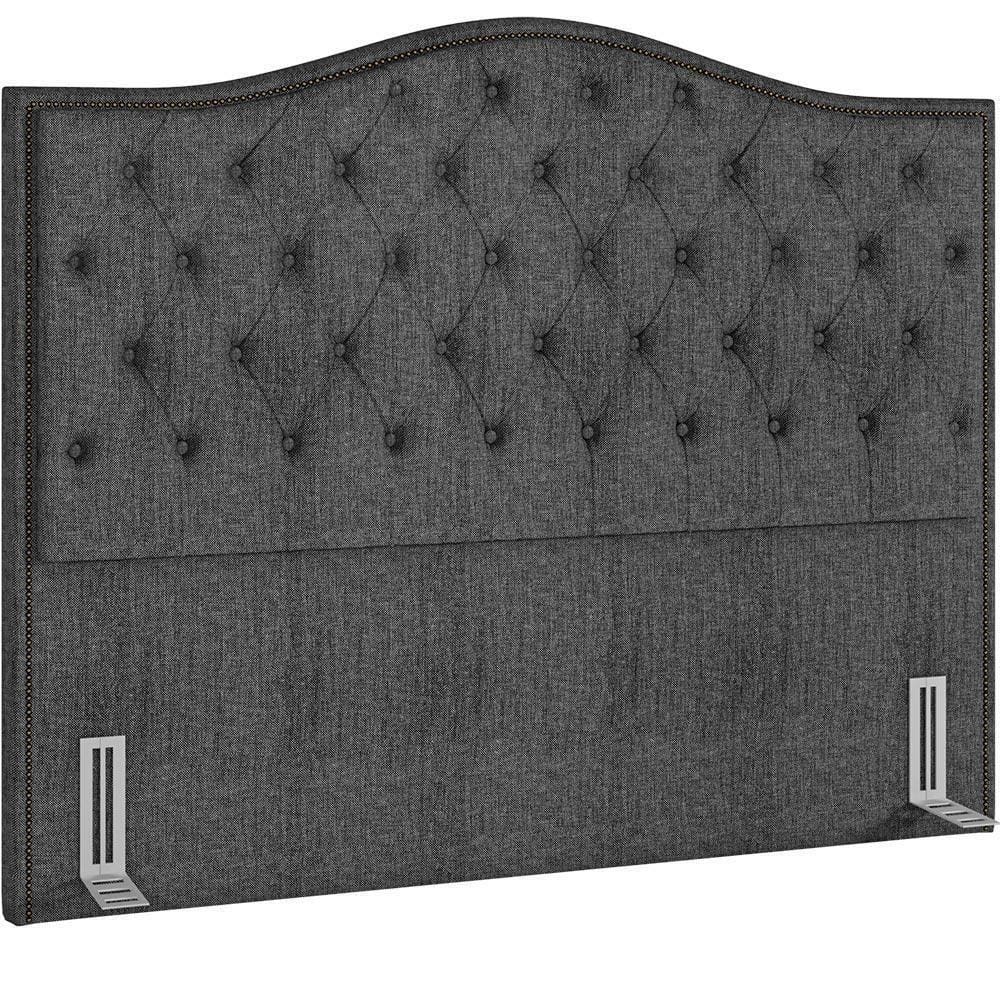 Cabeceira Cama Box Casal Queen 160 Cm P05 Grécia Linho Cinza Escuro - Lyam Decor