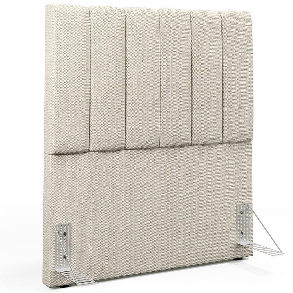 Cabeceira Cama Box Solteiro 100 Cm Linho Champagne