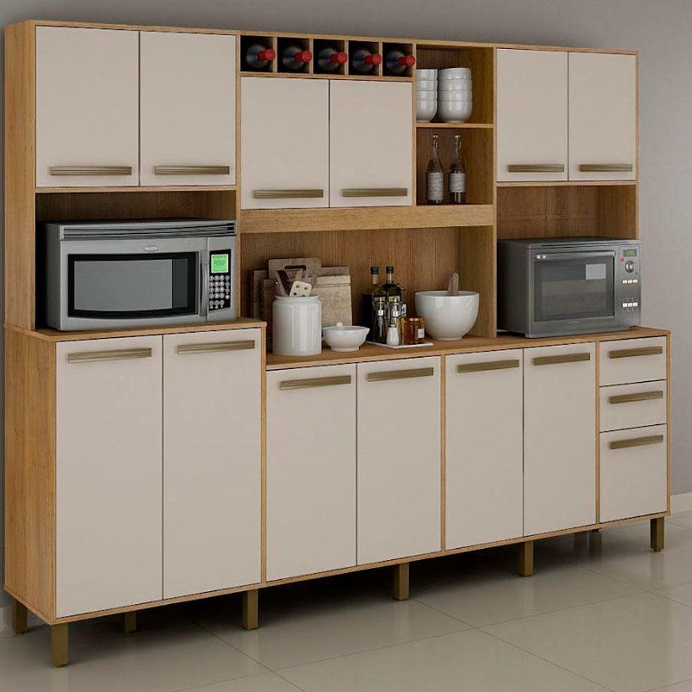 Armário de Cozinha Ágata 13 Portas e 2 Gavetas Valdemóveis