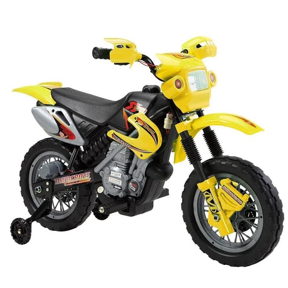Mini Moto Cross Elétrica Bel Brink Amarela 6V 3+ 925900