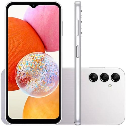 imagem-Smartphone Samsung Galaxy A14 6.6 Polegadas Octa Core 128GB 4GB Câmera Tripla - Cinza  - Bivolt